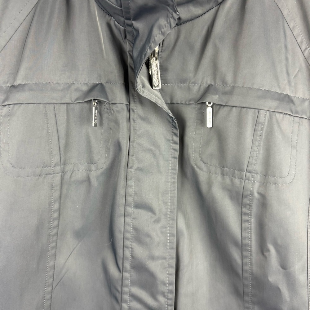 Calvin Klein Women's Packable Anorak Jacket Black Size Medium Waterproof Rain - Picture 7 of 13